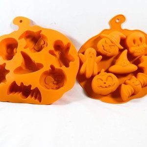 Halloween Silicone Molds Baking Candy Spooky Shapes Set of 2